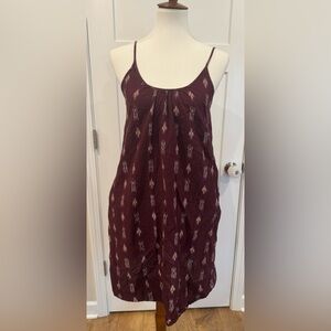 Madewell Burgundy Patterned Dress
